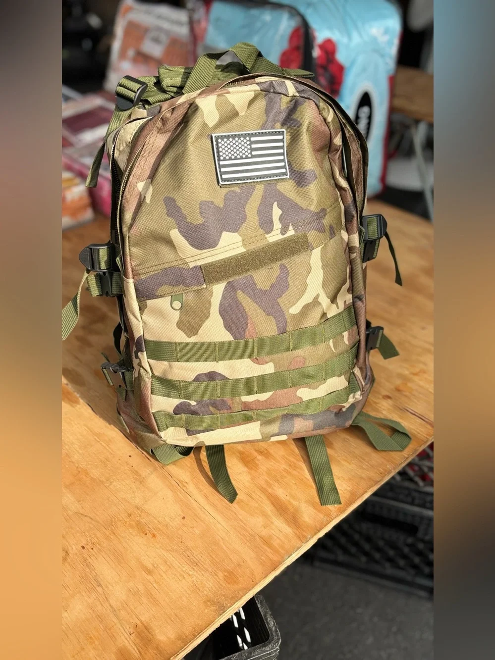 Camo Tactical Backpack - Olive Green